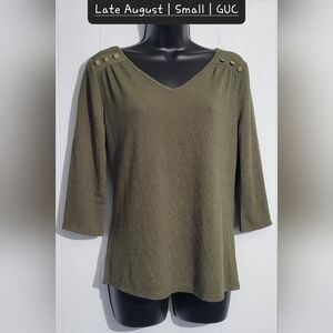 Late August Olive Green Women's Blouse